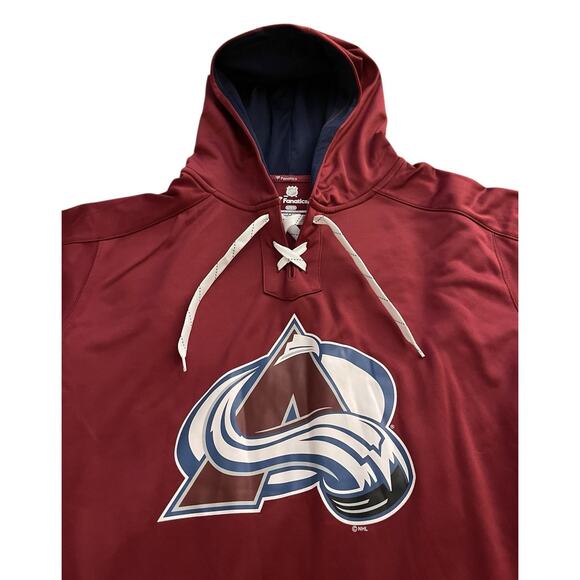 Colorado Avalanche Hoodie Men’s L Burgundy NHL Hockey Pullover Sweatshirt NWOT - Picture 2 of 11